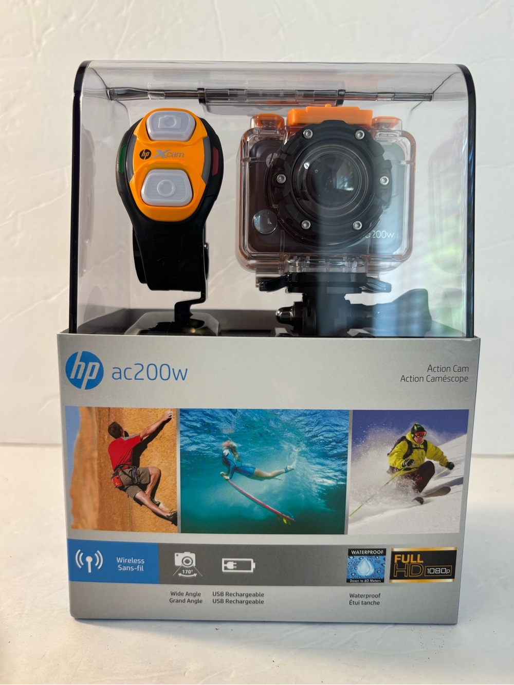 HP AC200W ACTION CAMERA NWT Compact Sports Video Camera Bundle